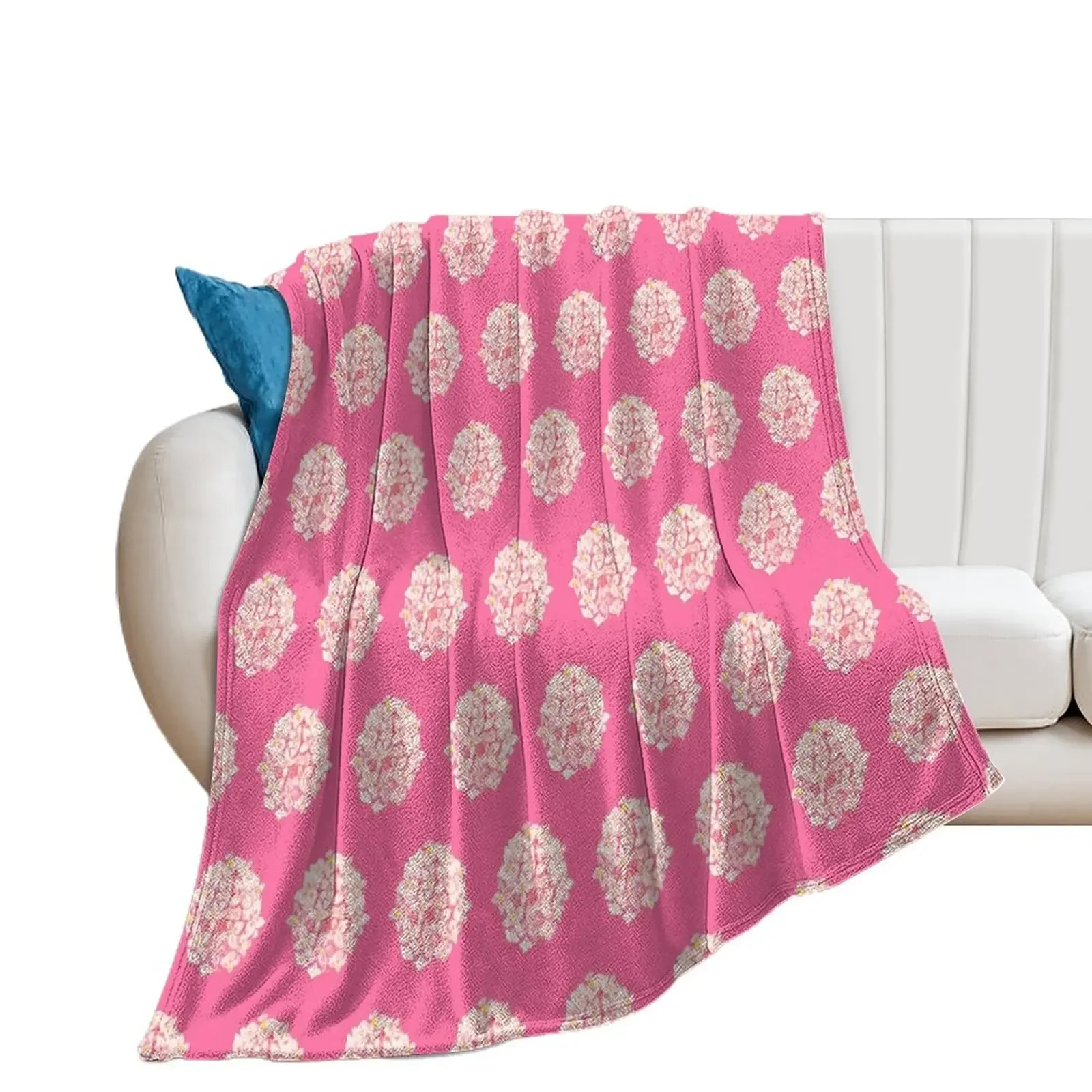 

Hydrangea pink Throw Blanket Stuffeds Bed linens valentine gift ideas Blankets