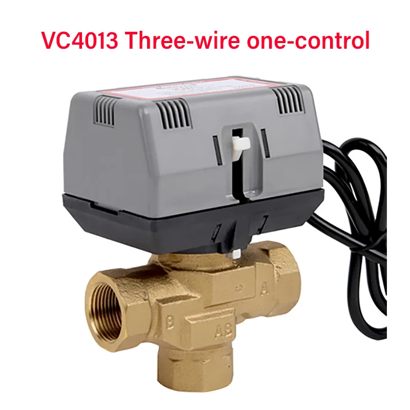 3/4“1” Honeywell Motorized Two-Way Valve Three-Way Valve Brass VC4013 Fan Coil Electric Valve AC220V