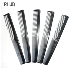 5 /10 Pieces Fine Cutting Wide Tooth Hair Barber Carbon Fiber Salon Hairdressing Comb Heat Resistant Styling Grooming Comb