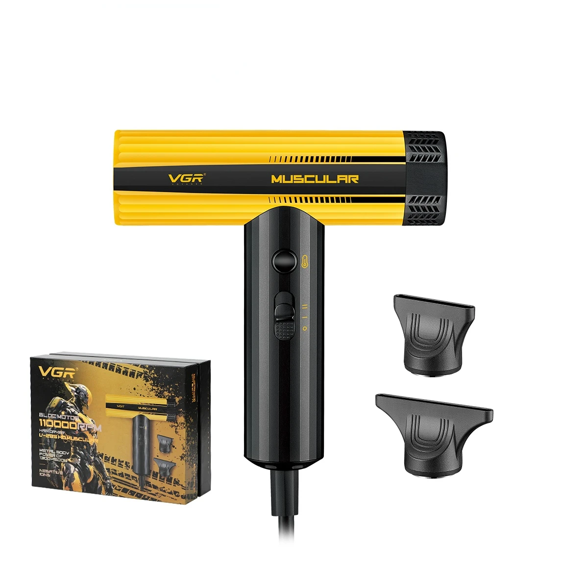 VGR Haardroger Professioneel Licht en compact Haardroger Negatieve ionen Haardrogers Barbier Huishoudelijk apparaat V-285HD