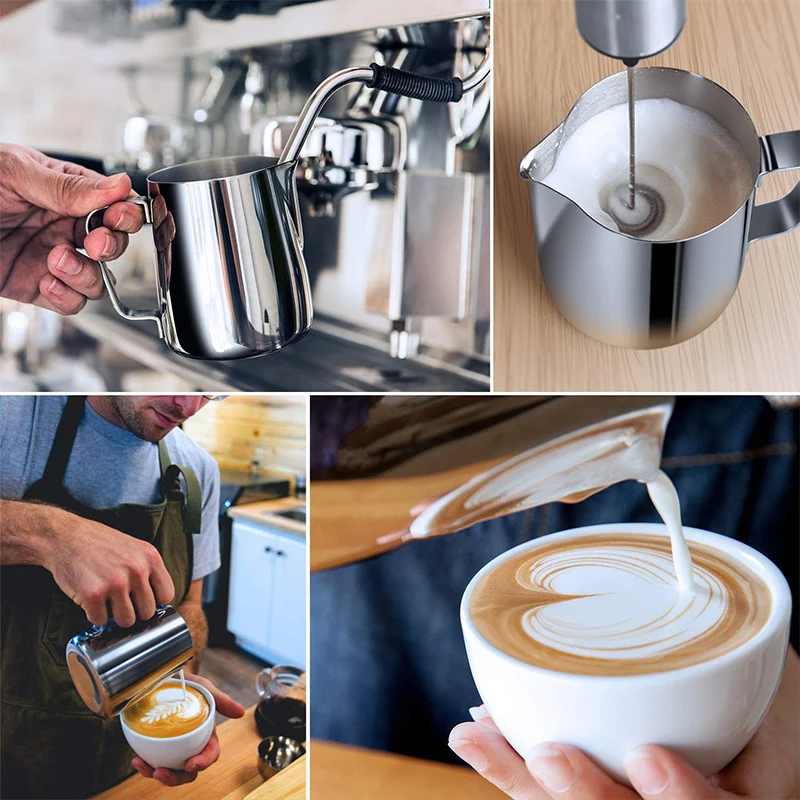 Coffee Milk Frother Jugs Stainless Steel Milk Frothing Pitcher Espresso Coffee Barista Milk Pitcher 150/350/600/1000ML Milk Jug