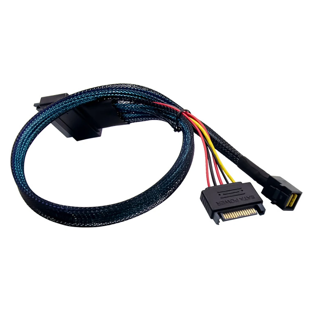كابل SAS 3.0 إلى U.2 SFF8643-SFF8639 (1-1) كابل بيانات SAS سعة 12 جيجابايت/ثانية كابل نقل SAS صغير عالي الدقة عالي السرعة