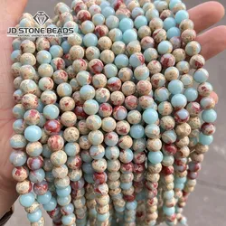 Wholesale Synthetic Blue Snake Skin Stone Beads Loose Spacer Beads 4 6 8 10 12mm For Jewelry Making DIY Bracelet Necklace