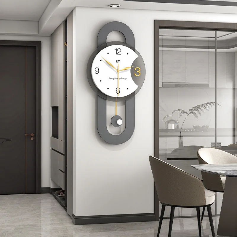 New Modern Simple Wall Clock Living Room Fashion Personality Creative Clock Entrance Background Decoration Clocks Home Wall Hang