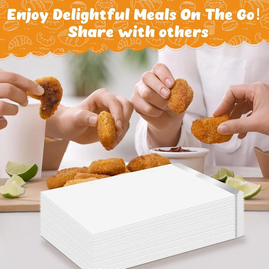 300 paquets d'enveloppement de sandwich en aluminium 4.7x1.6x8.7 sac isolé pour hot-dog avec feuille de papier résistante à la graisse pour le petit déjeuner des hamburgers L