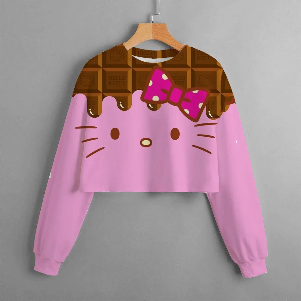 2024 Nieuwe Lente En Herfst Meisjes Hello Kitty Cartoon Hoodie Mode Kinderen Sweatshirt Cartoon Lange Mouw Kinderkleding