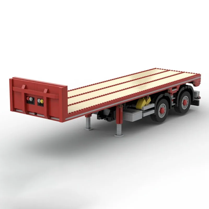 Engineering Vehicle Model Moc Building Bricks Modular Trailer (For Truck) Technology Blocks Christmas DIY Toy Construction Gifts