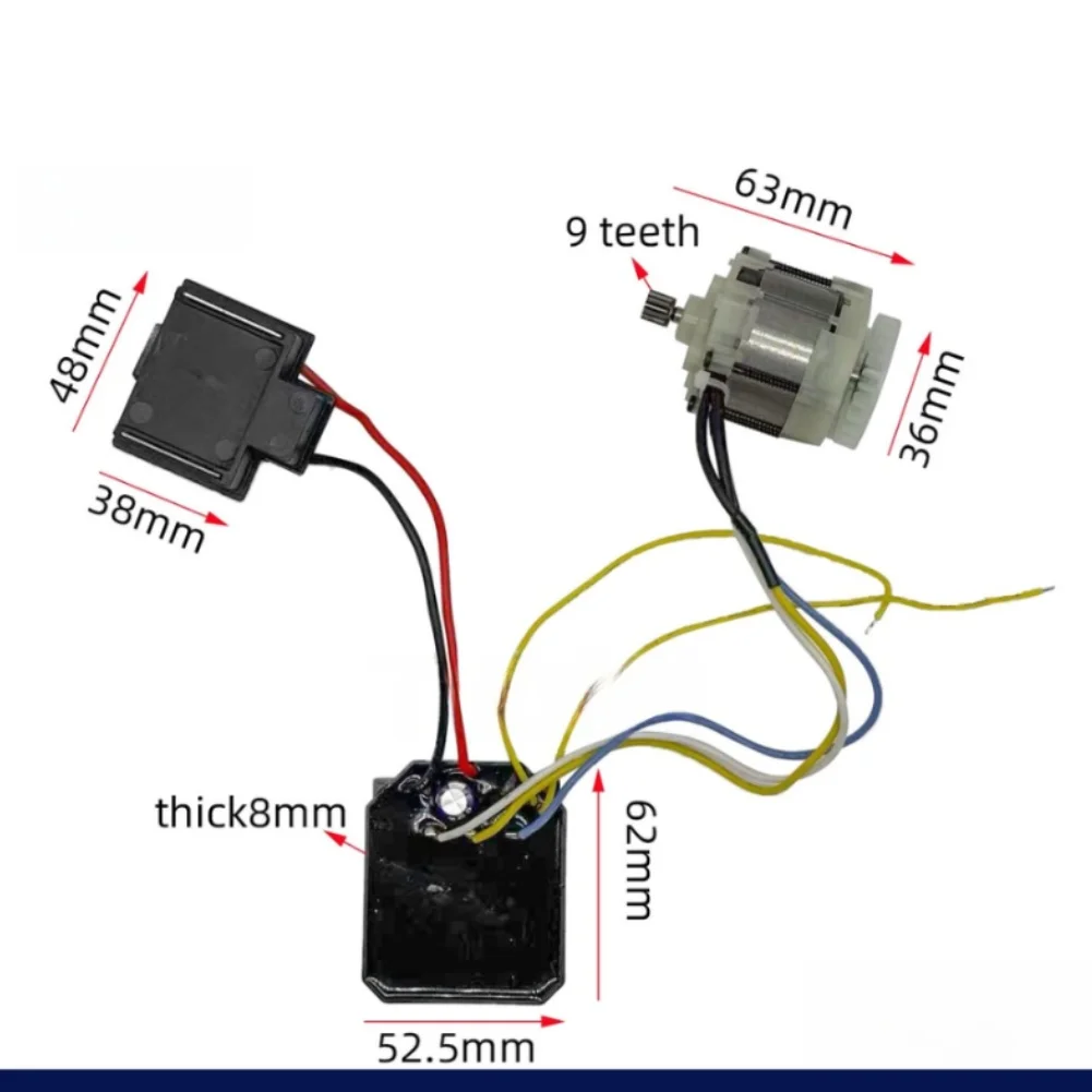 

9-Tooth Brushless Lithium Car Wash Machine Motor Control Board D-Shaped Shaft Car Wash Motor Power Tools