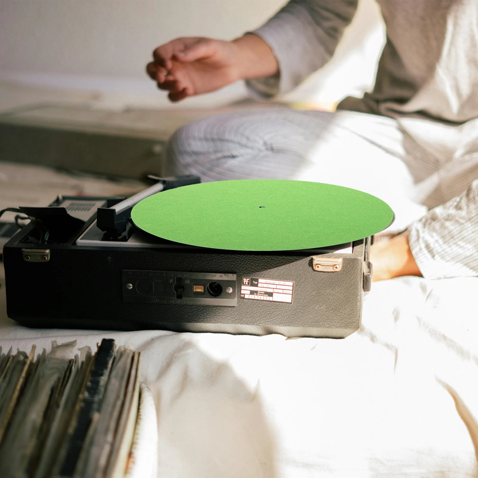 

2pcs Vinyl Record Pad Felt Turntable Mat Non-Slip For Record Player Durable Disc Protective Mat Turntable Accessories Music