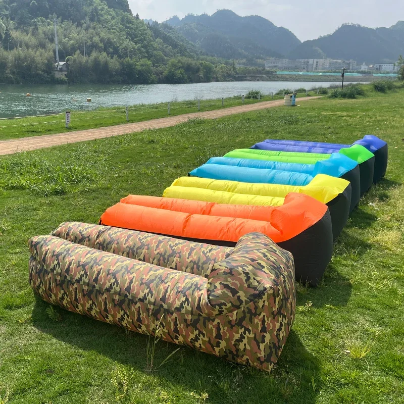 Schnelles aufblasbares Sofa, Camping-Luftliege, Strandschlafsack, tragbar, faltbar, Luftsofa für Reisen, Picknick, Outdoor, Lazy Bed Chair