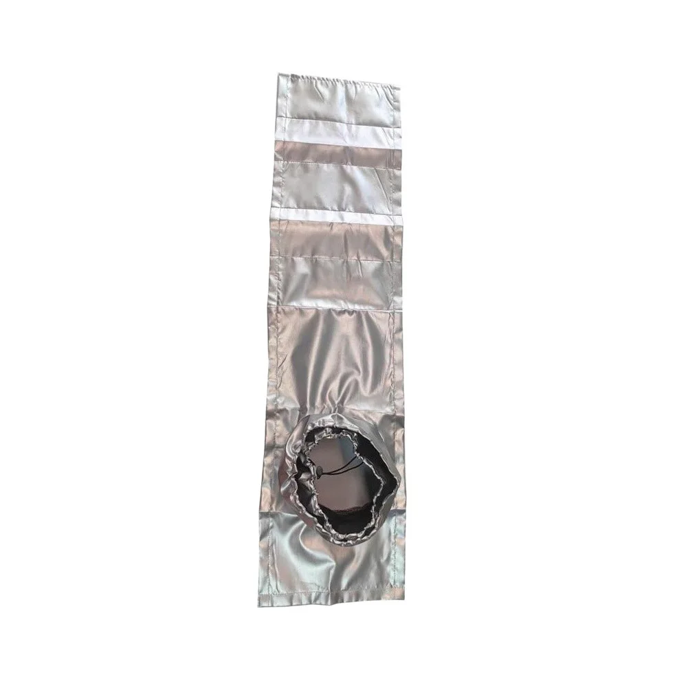 Portable AC Window Sealing Solution Using Thick Oxford Cloth with Double Layer Vent Sleeve for Stable Cool Air Retention