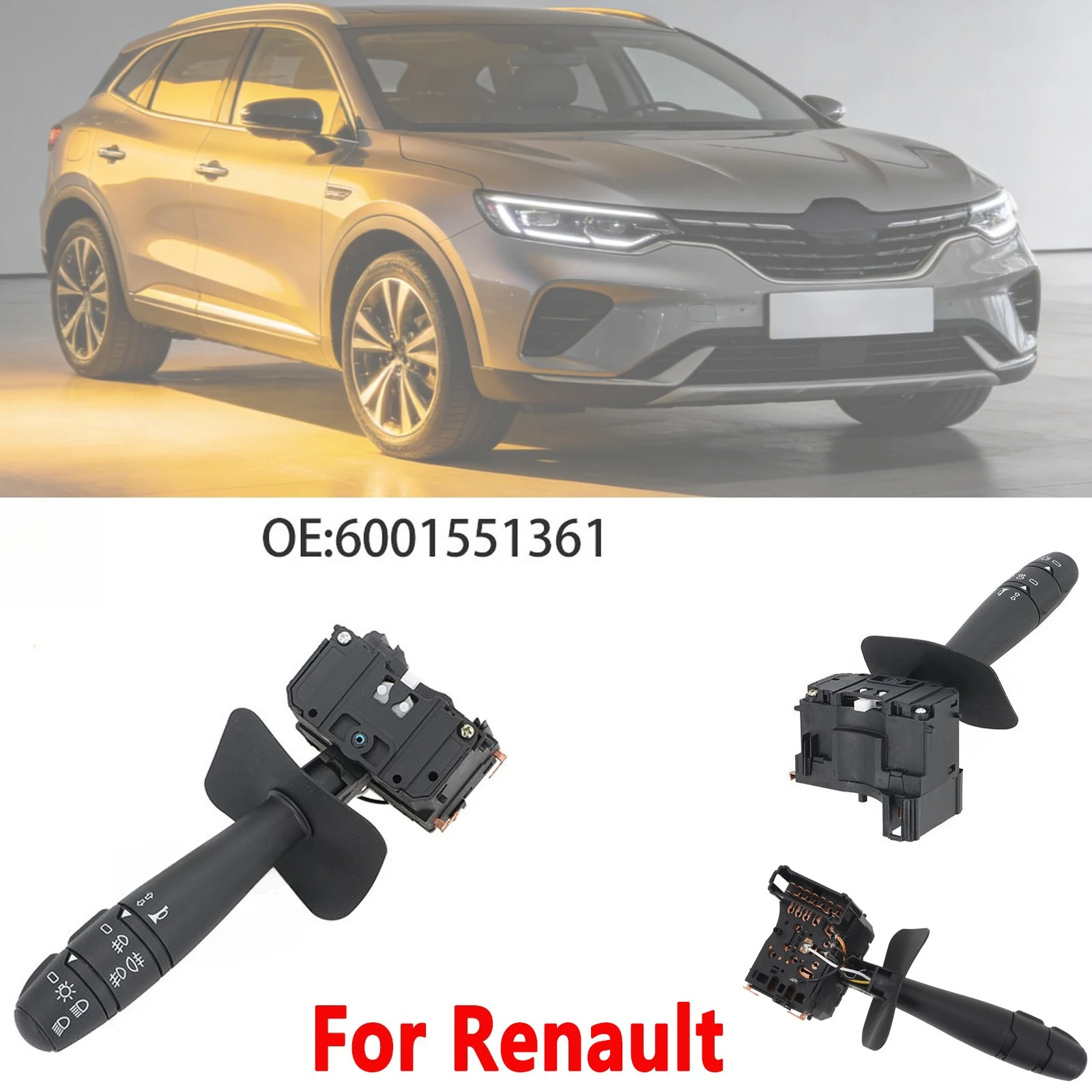 

For Renault Car Indicator Steering Turn Signal Switch Headlight Turn Signal Switch Auto Durable Spare Parts 6001551361