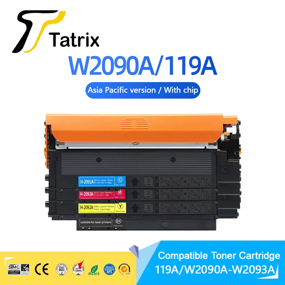 Tatrix For hp 119A Compatible Toner Cartridge W2090A W2091A W2092A W2093A For HP Color Laser 150a/150nw MFP 178fnw/ MFP 179fnw