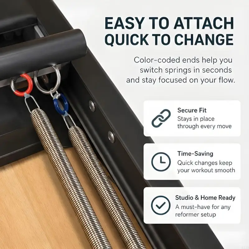   Pilates Equipment Spring Hook for Replacement and Care, Metal Accessory for Home Practice and Studio Support Daily Use