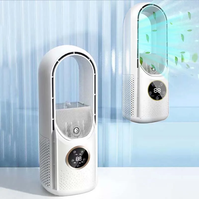 

Портативный настольный кондиционер, электрический вентилятор, USB-кулер, безлопастной 6-скоростной бесшумный кондиционер, увлажнитель воздуха, вентилятор охлаждения воздуха