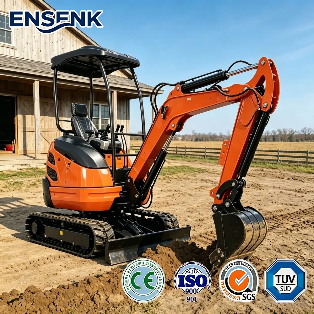 

New 1.7/1.5Ton Mini Excavator With HydrauliqueConstruction Tools For FarmEscavadeira DieselSuitable Family Taller