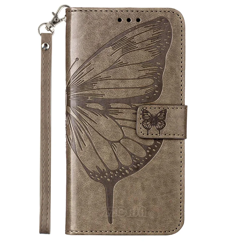 Carve Flower Butterfly Cover For Tecno Camon 19 Neo 19Pro 5G 18 Premier 17 Pro 16Pro 12 Case Leather Flip Card Slot Wallet Strap