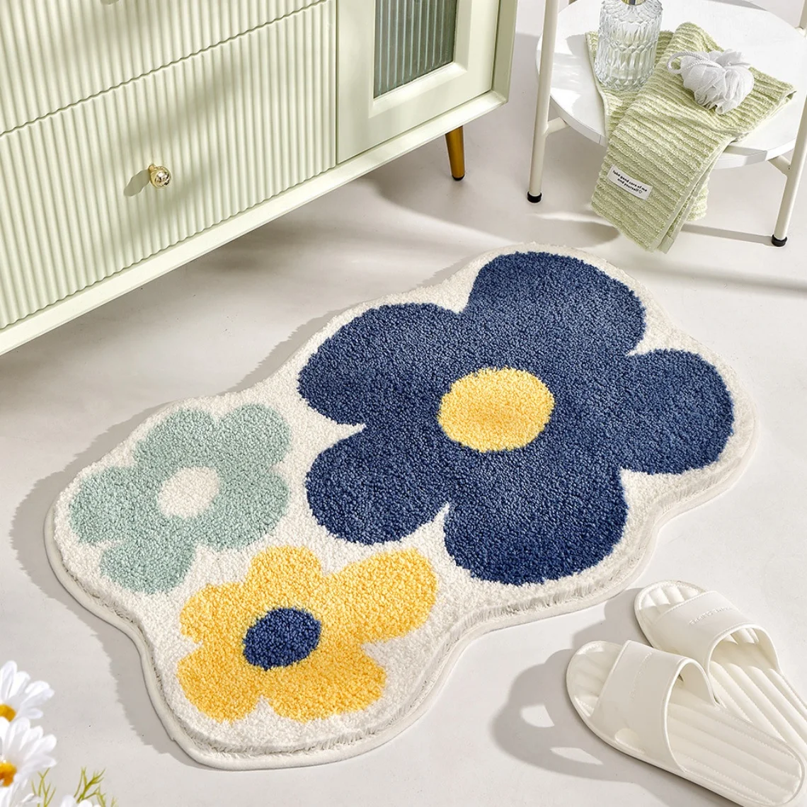 

Irregular Shaped Throw Rug Carpet for Home Bedroom Living Room Kids Room