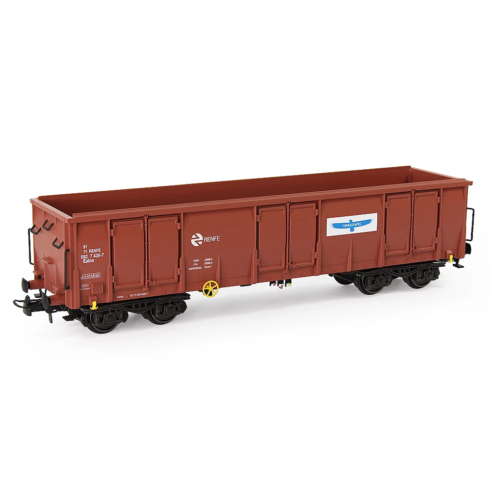 Evemodel-ho Escala 1:87, Impresso High-Side Gondola, Carro Railway Wagons, Brown RENFE, C8742PZ