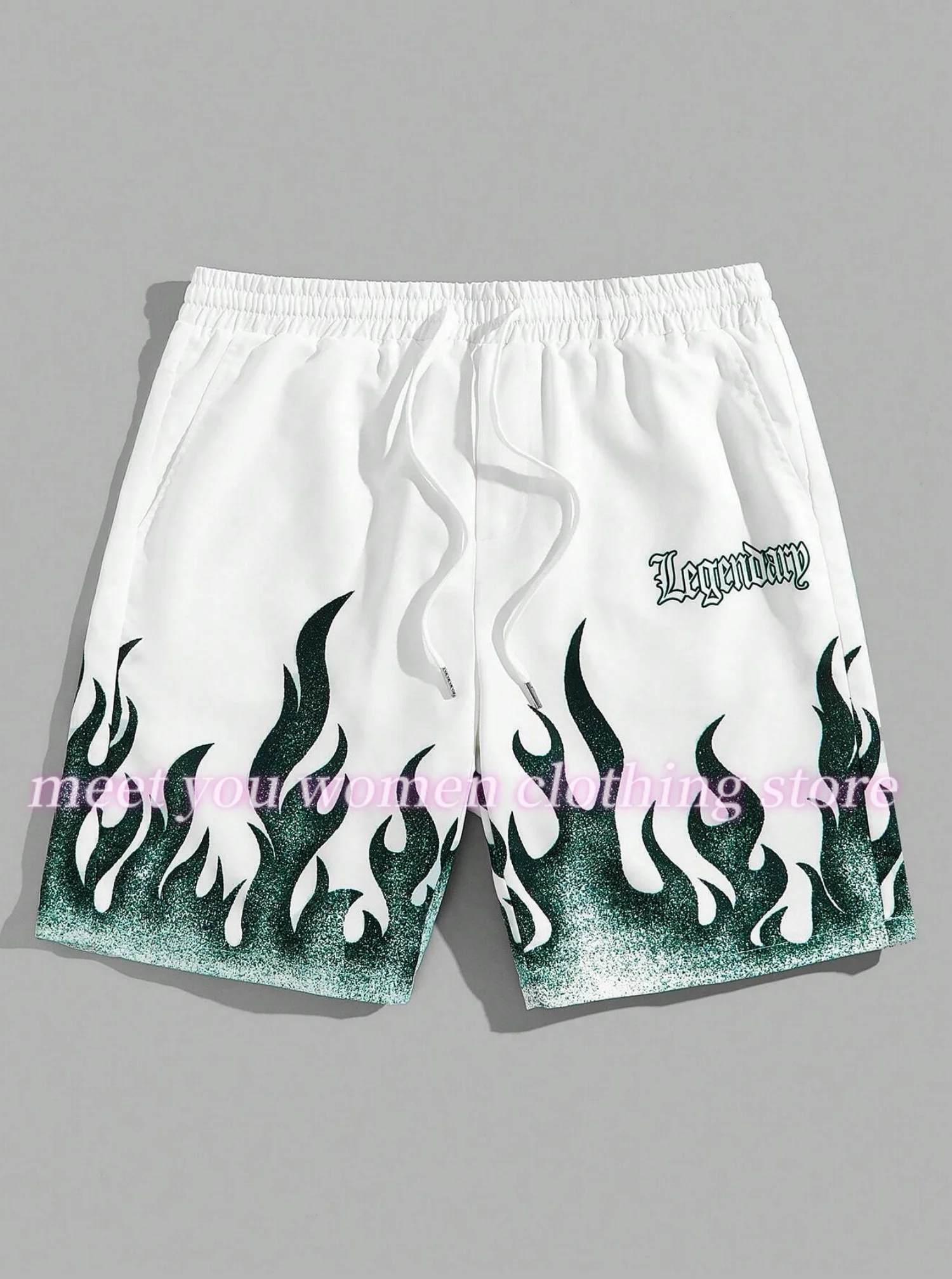 Summer Women fireworks Print Seaside Beach Casual Shorts Hawaii Vacation Daily Shorts Home Shorts Female Clothing adult shorts