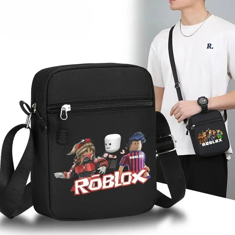 Сумка через плечо Robloxs для женщин и мужчин, аниме-сумки-мессенджеры, кавайные холщовые квадратные сумки, дорожные спортивные сумки для женщин и мужчин, подарки