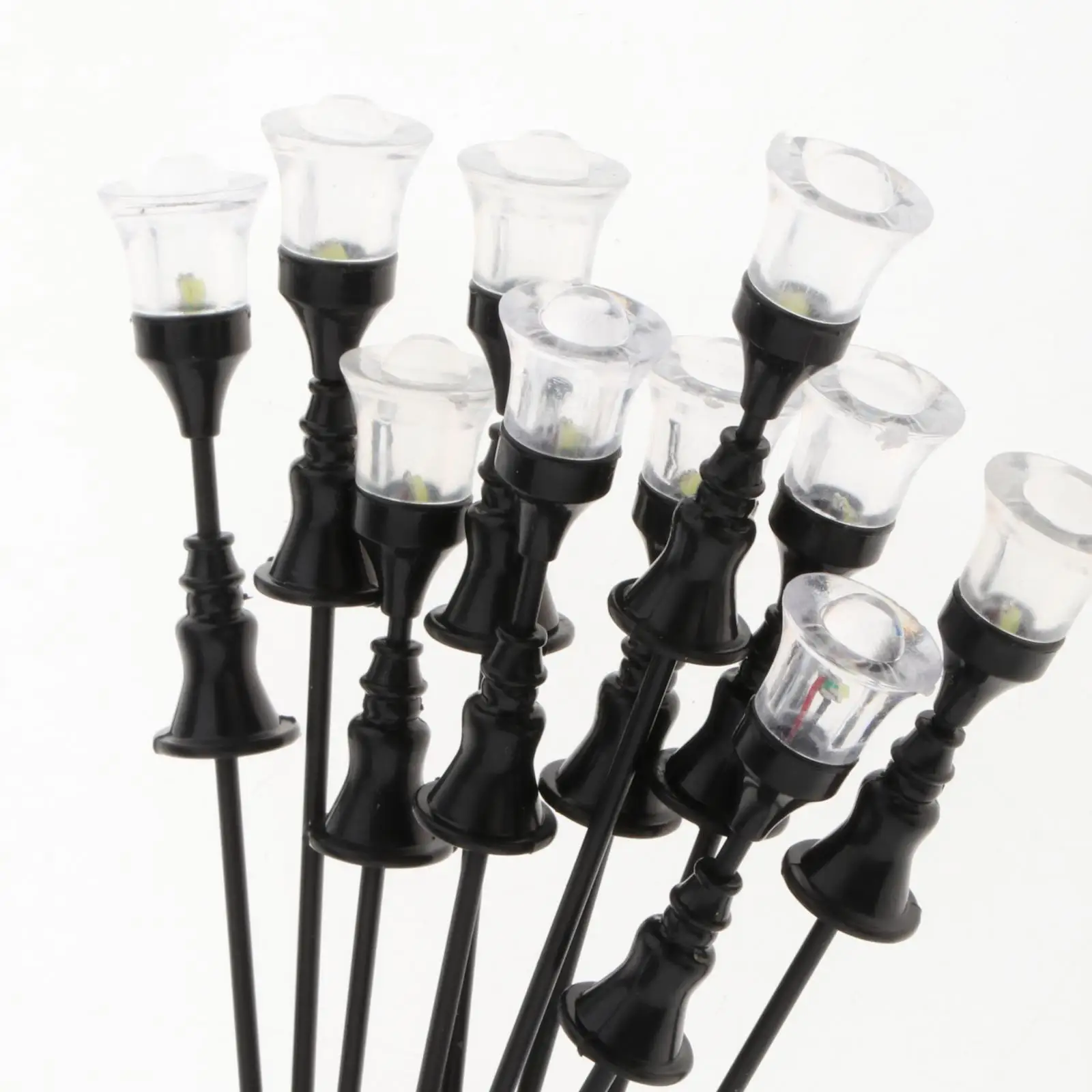 10x Mini Street Light 12V Railroad Train Led Lights Lamp Post :0