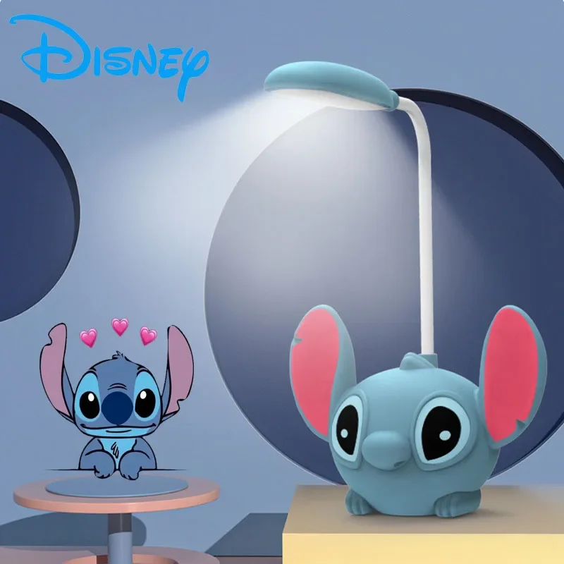 Disney Lilo & Stitch luz nocturna LED modelo Stitch, periféricos de Anime, lámpara de escritorio, estilos recargables por USB, regalos de cumpleaños