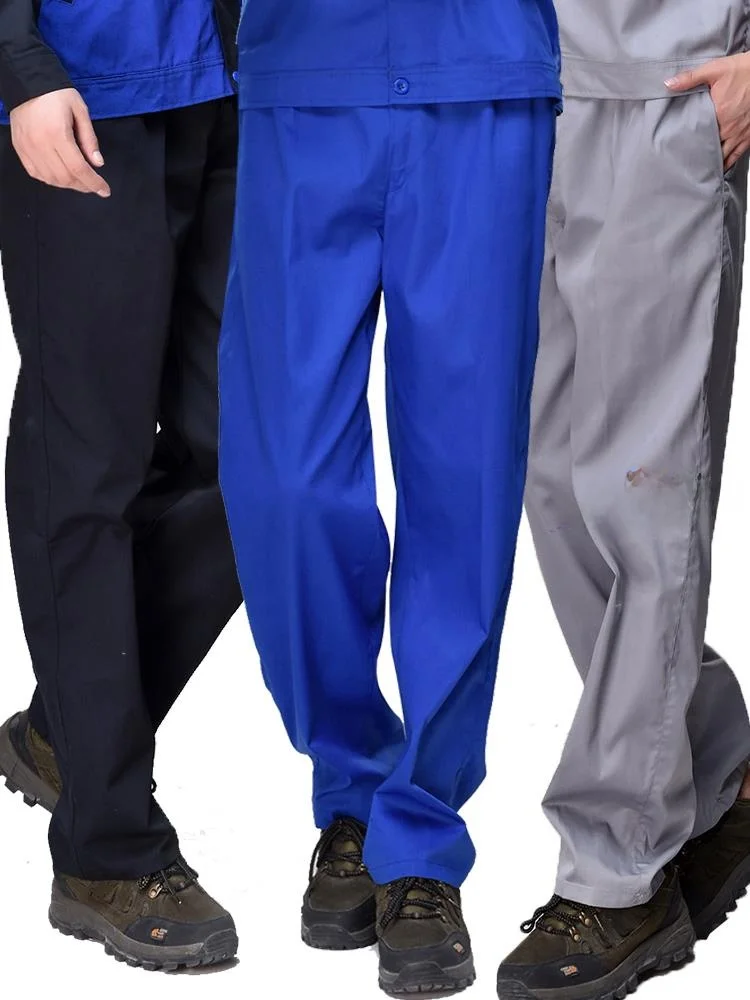 

Мужские рабочие брюки из тонкой износостойкой хлопковой смесовой ткани, свободного кроя, летняя рабочая одежда для фабрик, мастерских, инженерных работ и обслуживания