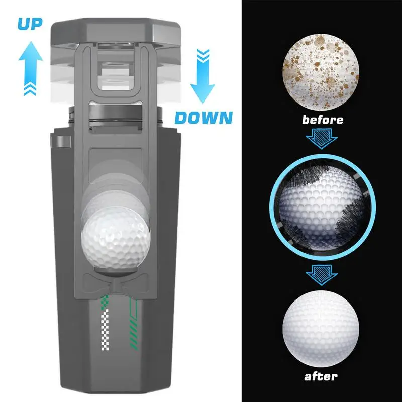 Golf Ball Washer Cleaning Machine With Towel Reusable Cart Cup Holder Portable Golf Bag Cart Cleaner Accessories For Gift