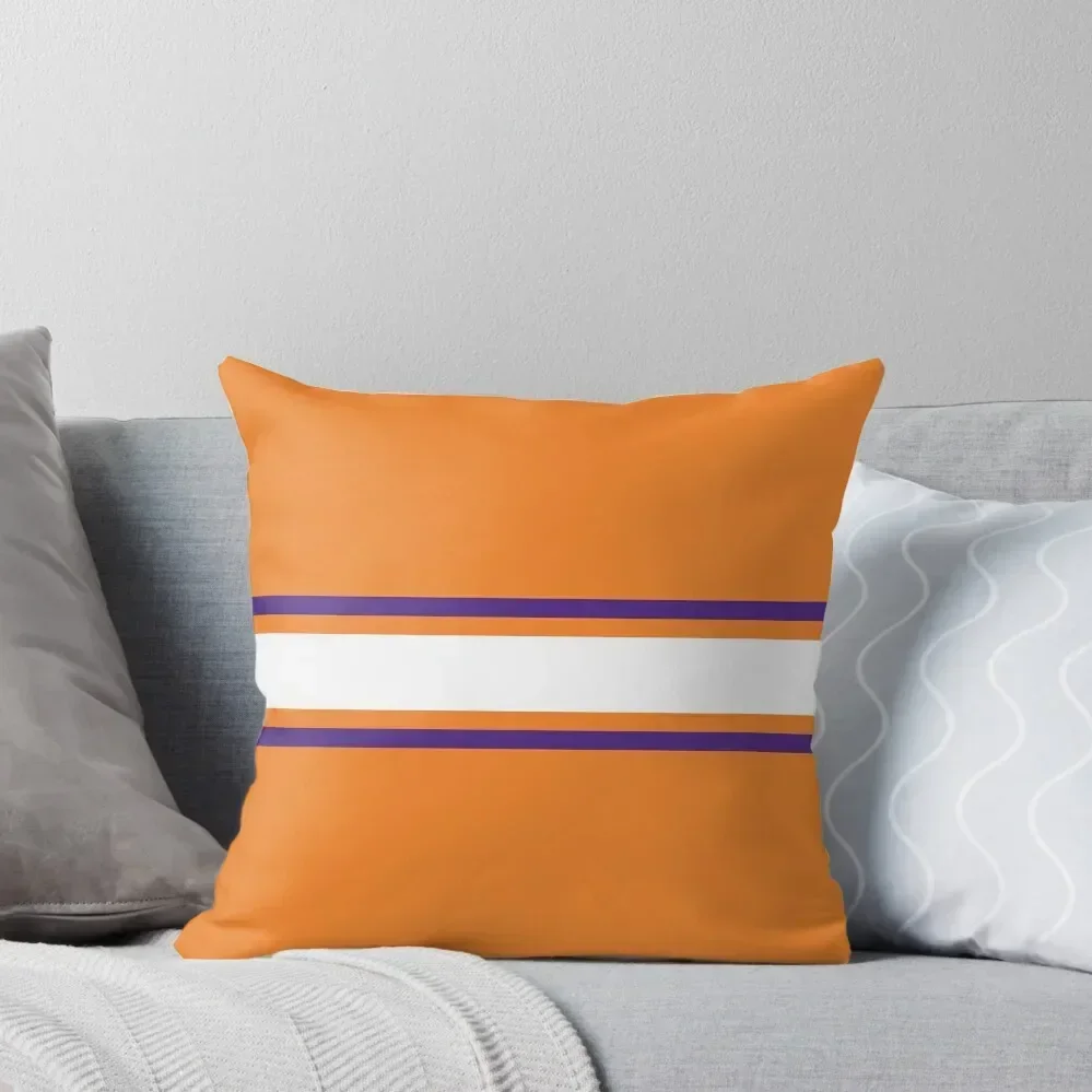 

White, Purple and Orange Power Stripe Throw Pillow christmas cushions covers Cushions For Sofa pillow