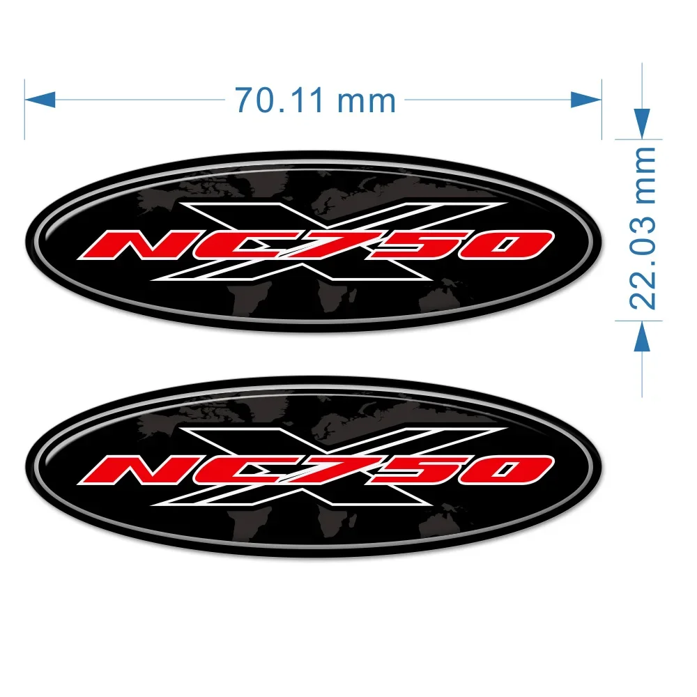 Adesivos de proteção para tanque de motocicleta, adesivos 3d para honda nc750 nc750x, protetor de painel lateral, decalques de carenagem, emblema, 2018 2019