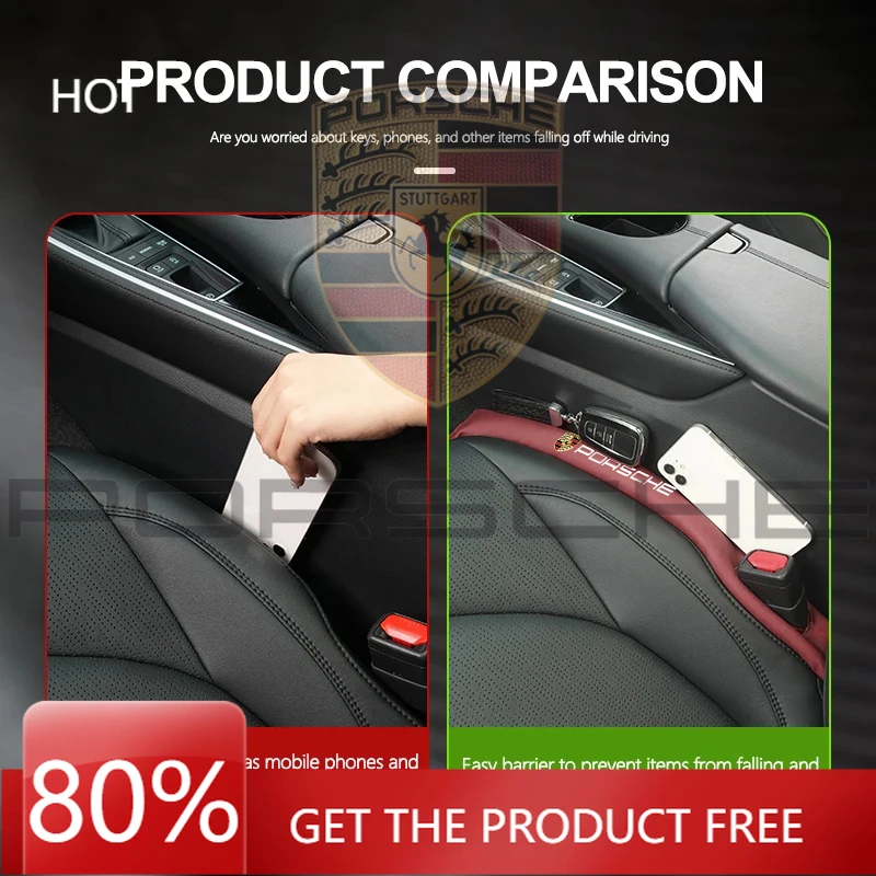 

For Porsche Cayenne Macan Panamera 918 911 Car Seat Gap Plug Leather Filler Leakproof Pads For Porsche 911 718 Taycan Panamera C