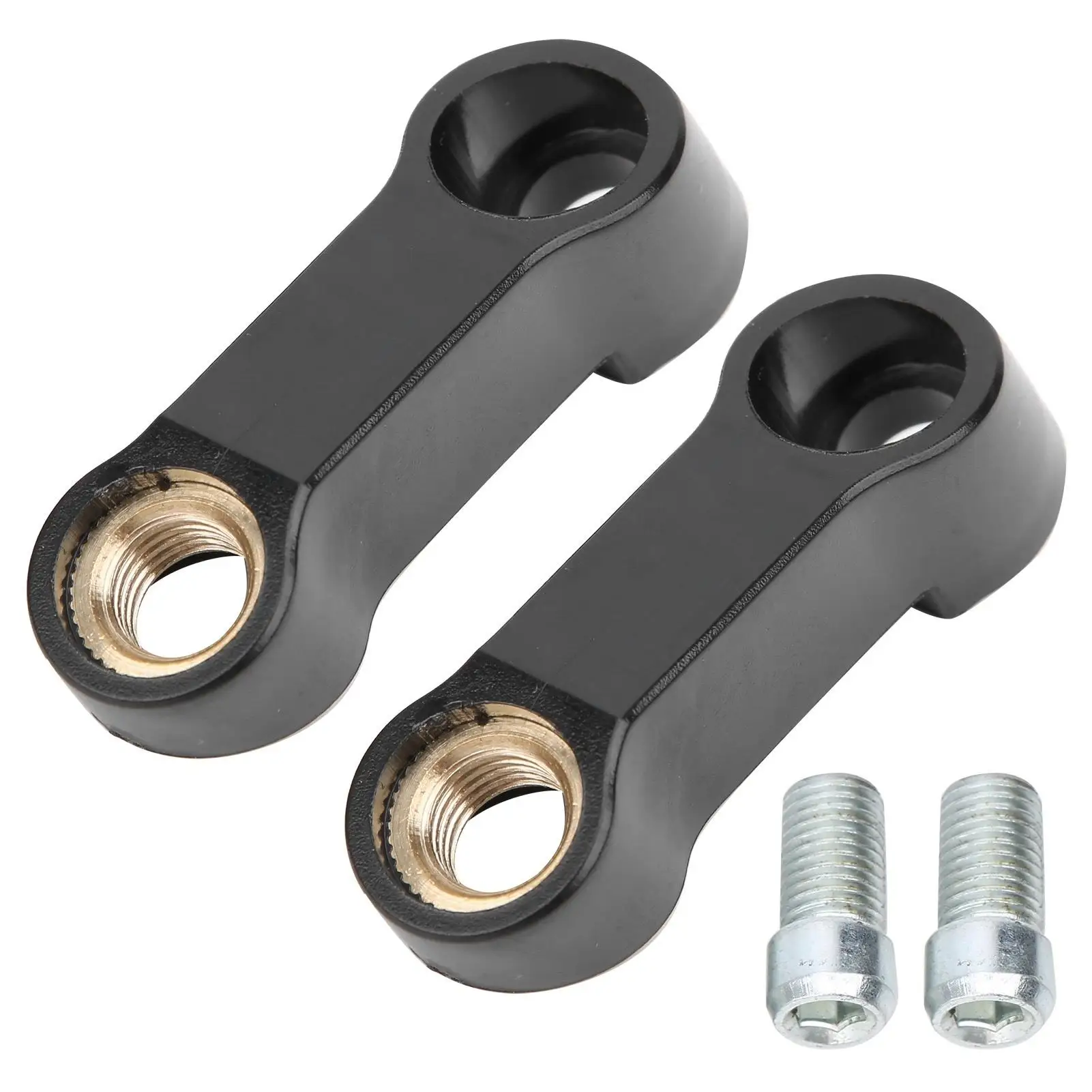 2pcs 0.4in M10 Motorcycle Mirror Riser Spacers Extension Adapter Universal Accessory