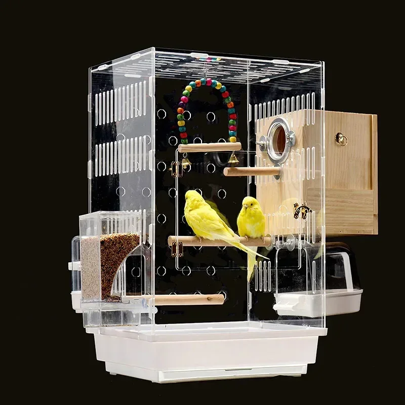 Bird Stand Cage Rabbits Bathtub for Birds Acrylic Parrot Bag House Outdoor Transport Nests Breeding Canaries Tweety Large Hut