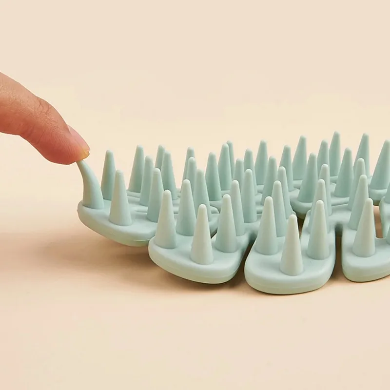 الجوف خارج مشط الشعر مكافحة ساكنة تدليك فروة الرأس أمشاط سيليكون الشامبو فرشاة ورقة الخشنة الأسنان الرطب الجاف مشط أدوات فك تشابك الشعر