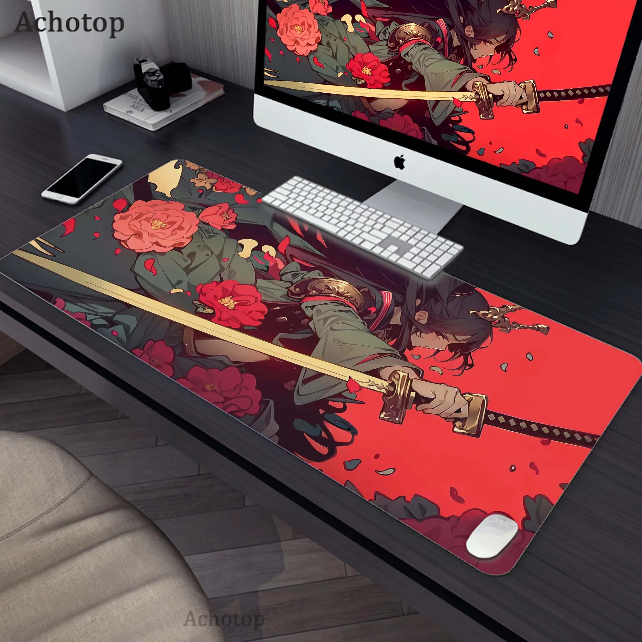 

Gaming Mouse Pad Gamer Speed Accessories Keyboard Pads Computer Mouse Pad Mouse Mat Japanese Anime Style Pattern Gamer Desk Mat