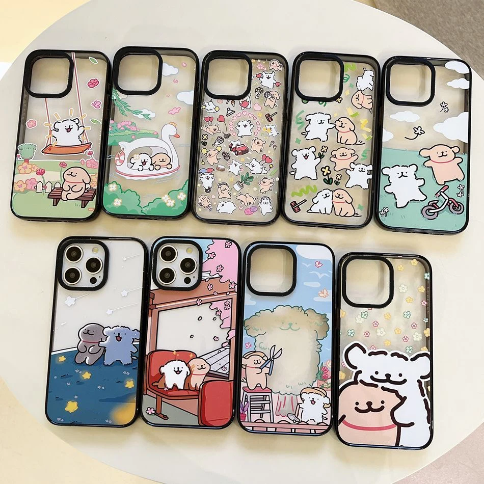 MagSafe Cute Dog Phone Case Cover for IPhone 11 12 13 14 15 Pro Max Case for IPhone 15 Pro Max