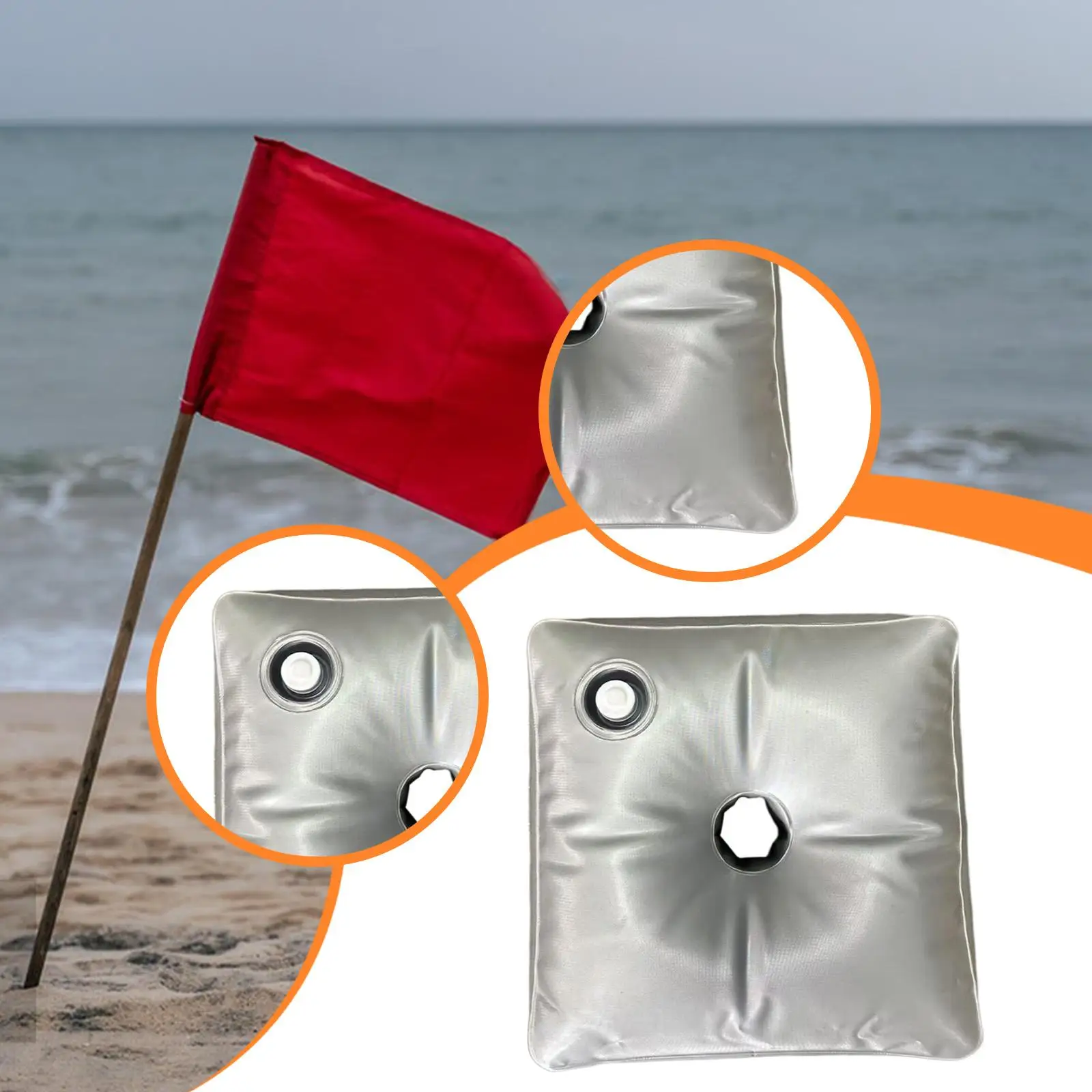 

Umbrella Base Weight Water Bag, Square Flag Base Stand, Fillable, Weight Bag, for Garden, Balloon Arch Stands , Outdoor