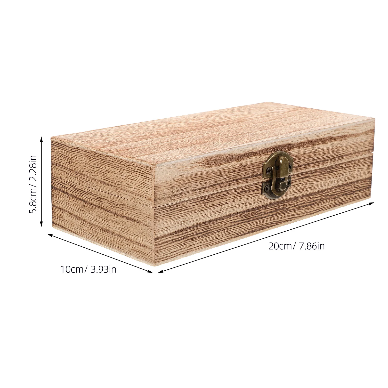Rustic Wooden Storage Box Rectangular Jewelry Organizer Durable Lightweight Portable Sturdy Protection Exquisite Craftsmanship
