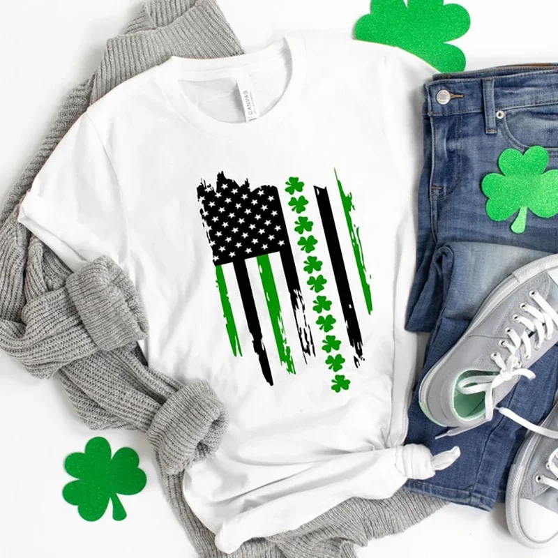 

Футболка Shamrock в стиле Дня святого пафокуса, футболка в ретро-стиле для дня счастливых пафокусов, ирландские рубашки, милый топ