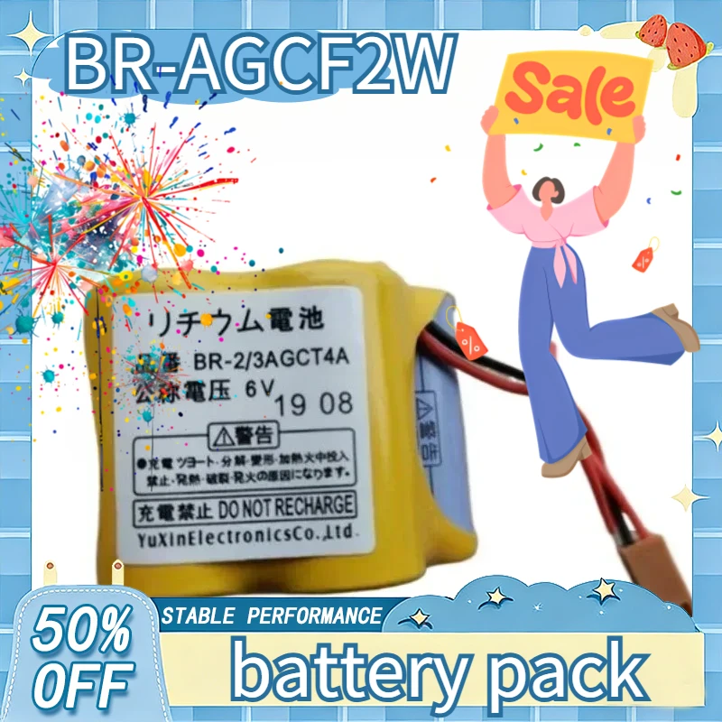 

10pcs PACK HOT Brown Belt Hook Plug NEW BR-2/3AGCT4A 6V PLC Lithium-ion Battery A98L-0031-0025