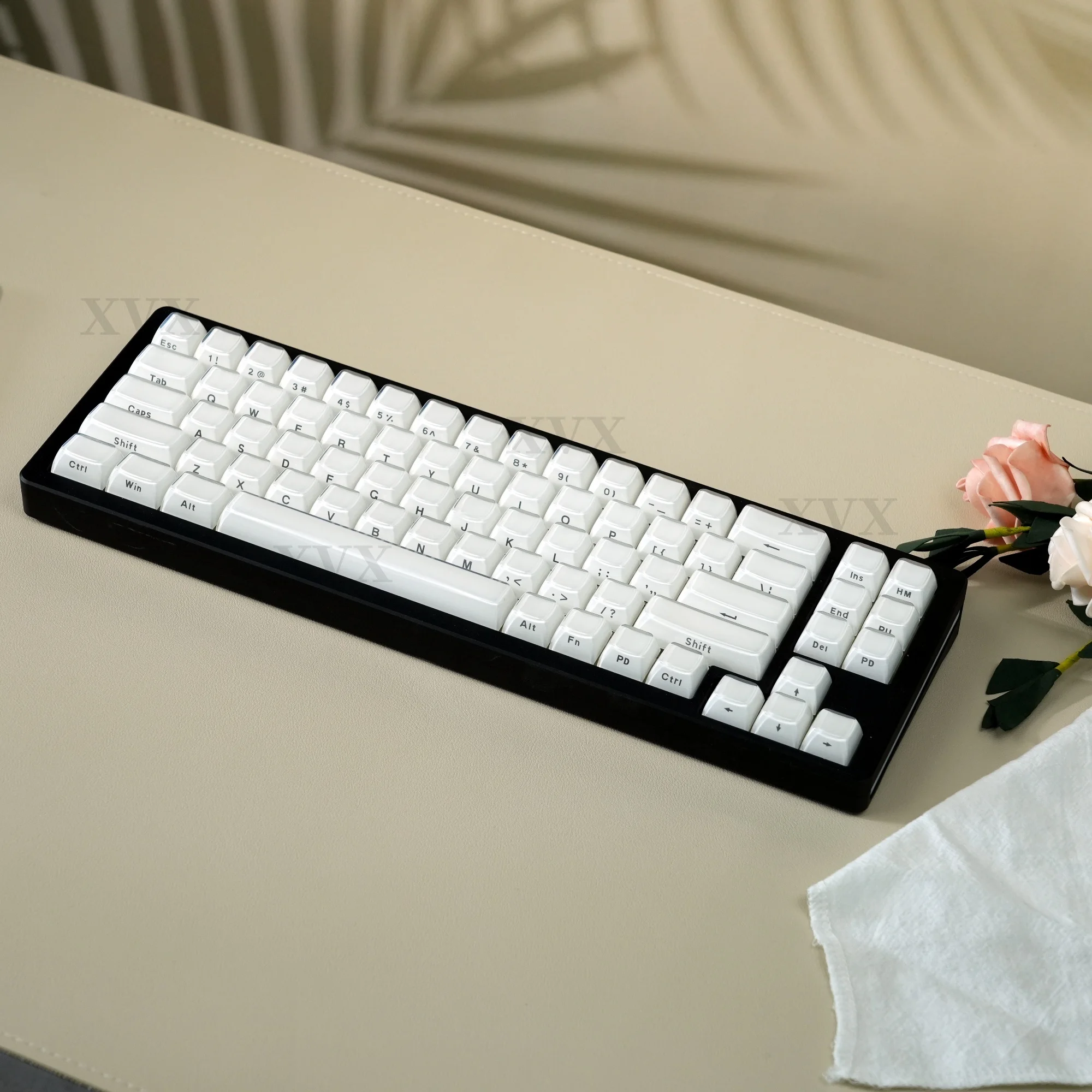 XVX الوردي هلام الجانب طباعة Keycap الجليد كريستال شفافة OEM الملف الشخصي مفتاح غطاء ل الكرز MX 61 68 104 لوحة المفاتيح الميكانيكية 113 مفتاح