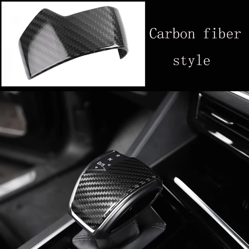 ABS Carbon Fiber Style Car Gear Cover Trim Accessories For VW Volkswagen Touareg 2019 2020 2021 2022 2023 LHD