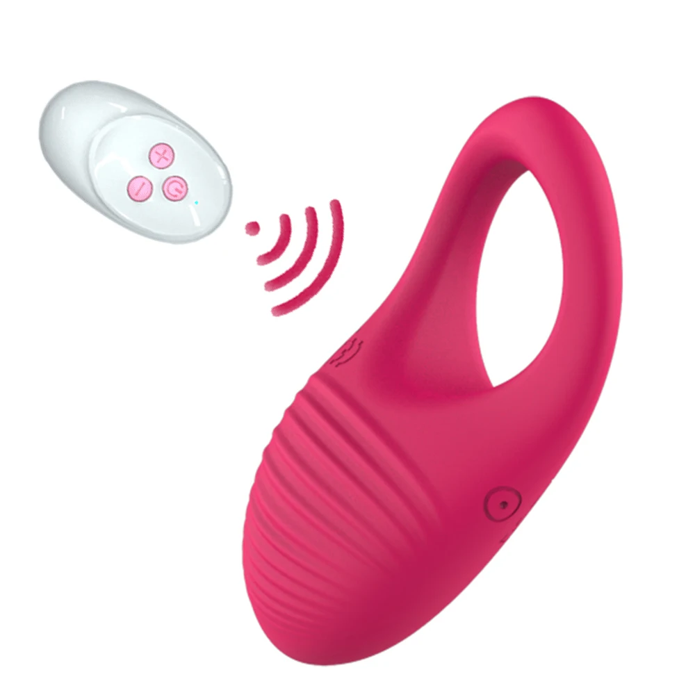 10 Speeds Penis Vibrator Wireless Remote Control Vibrating Cock Ring Clitoris Stimulator Delay Ejaculation Ring Sex Toys For Men