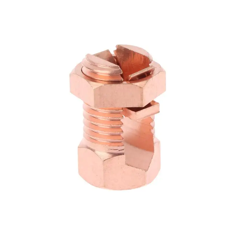 High Strength TJ Split Bolt Connector Durable Pure Copper Clamp for Power Distribution System Wiring Connection