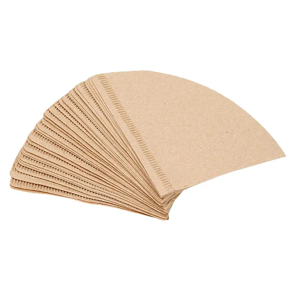 Eco Friendly Coffee Filter Paper for Pour over Cone Coffee Dripper 6 Cup Natural Unbleached
