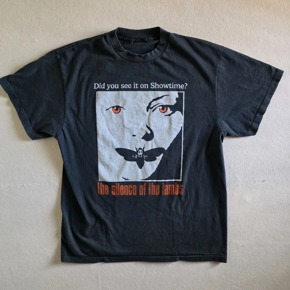 Double Sided Printed Movie T-shirt From 'The Silence of The Lambs' Men's T-shirt for Summer, New Unisex Fashion Trend Y2K