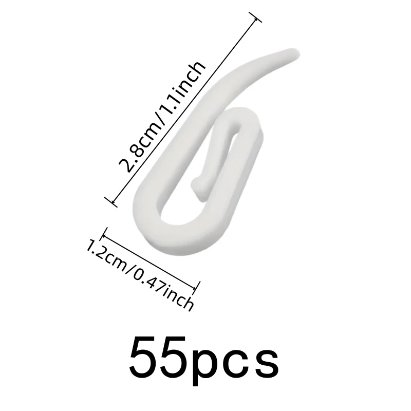 55 pcs Window Curtain Clips with Strong Load Capacity, ideal for Bathroom Door Curtains and Living Room Curtains