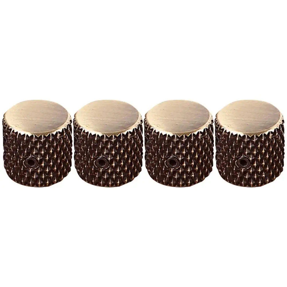

4 Pcs Aluminum Alloy Knobs for Guitar Volume Tone Control Parts Replacement Metal Exquisite Workmanship Electric Bass