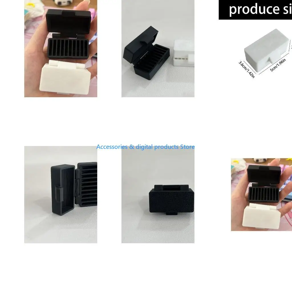 77JD Battery Holder For 10 CR2032 Button Batteries Storage Box Individual Compartments To Avoid Misplacement And Clear Top